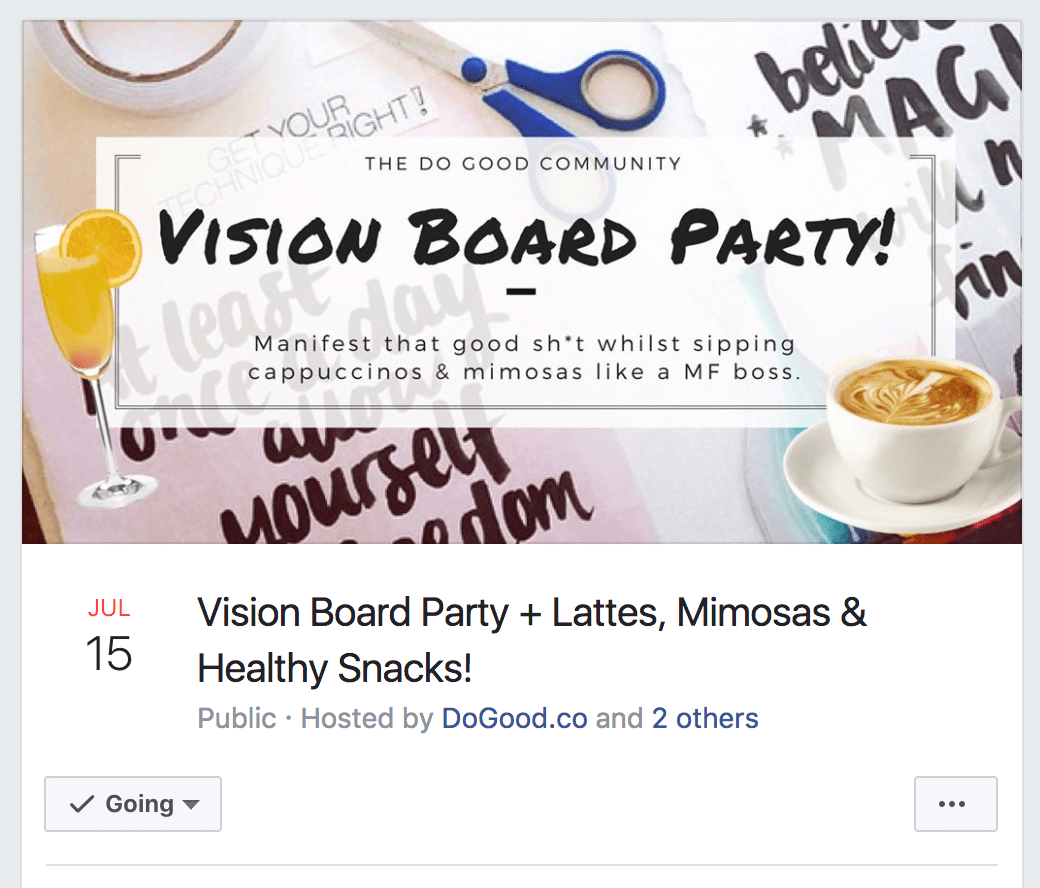 Vision Board Party Facebook Event Cover Photo