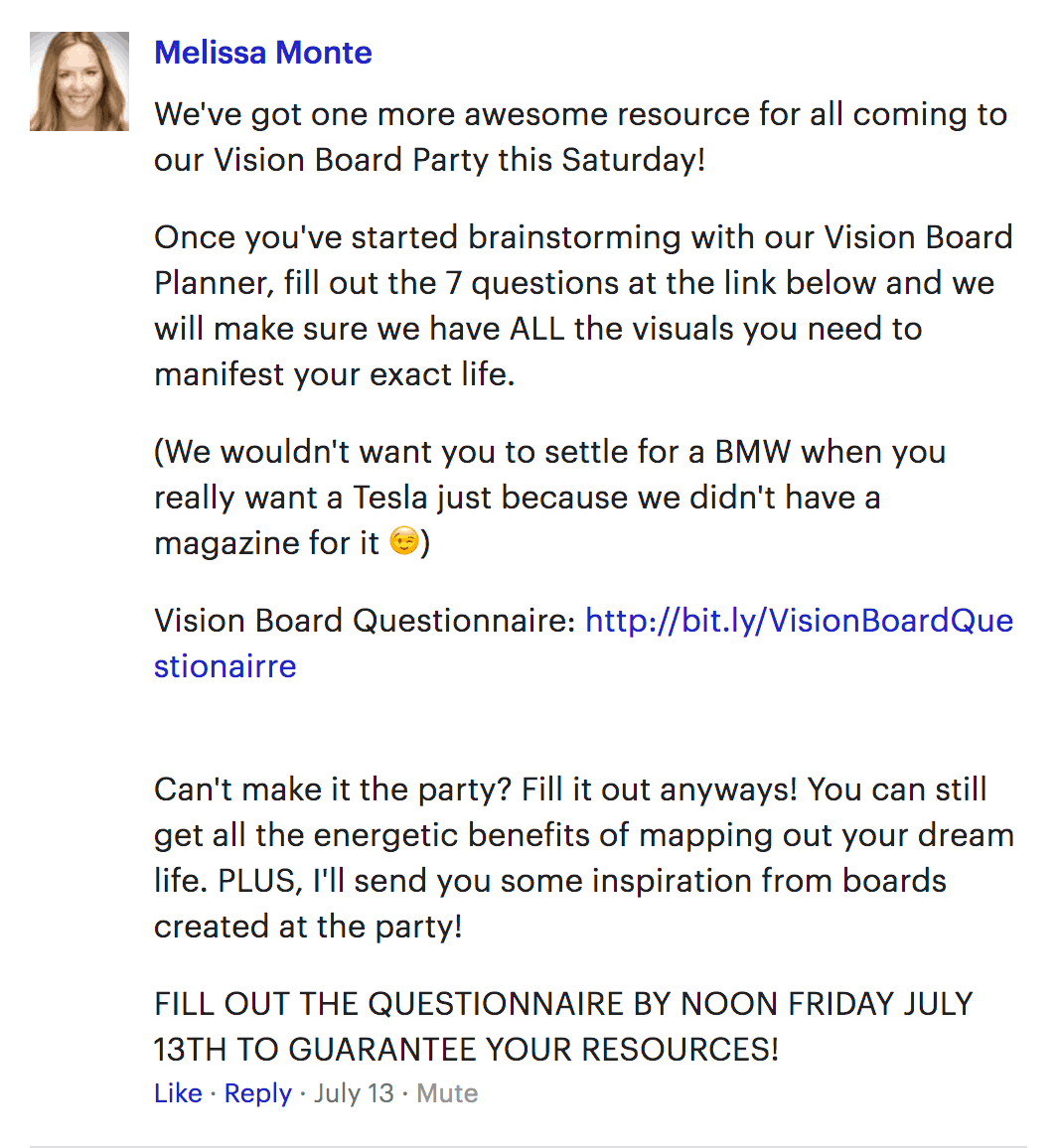 Vision Board Party Pre-Hype Post 2