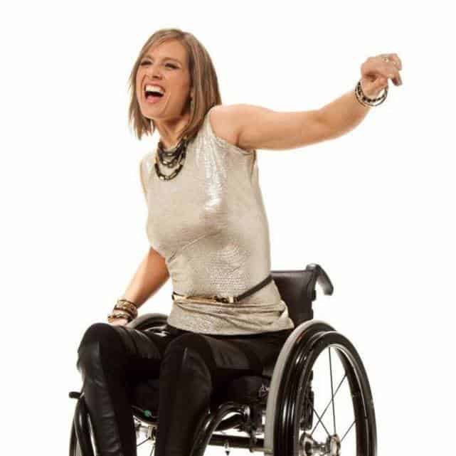 Lyene Strekoff in wheelchair