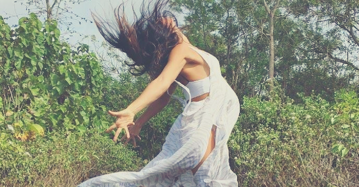 Lani Nalu feminine sexual energy jumping outside