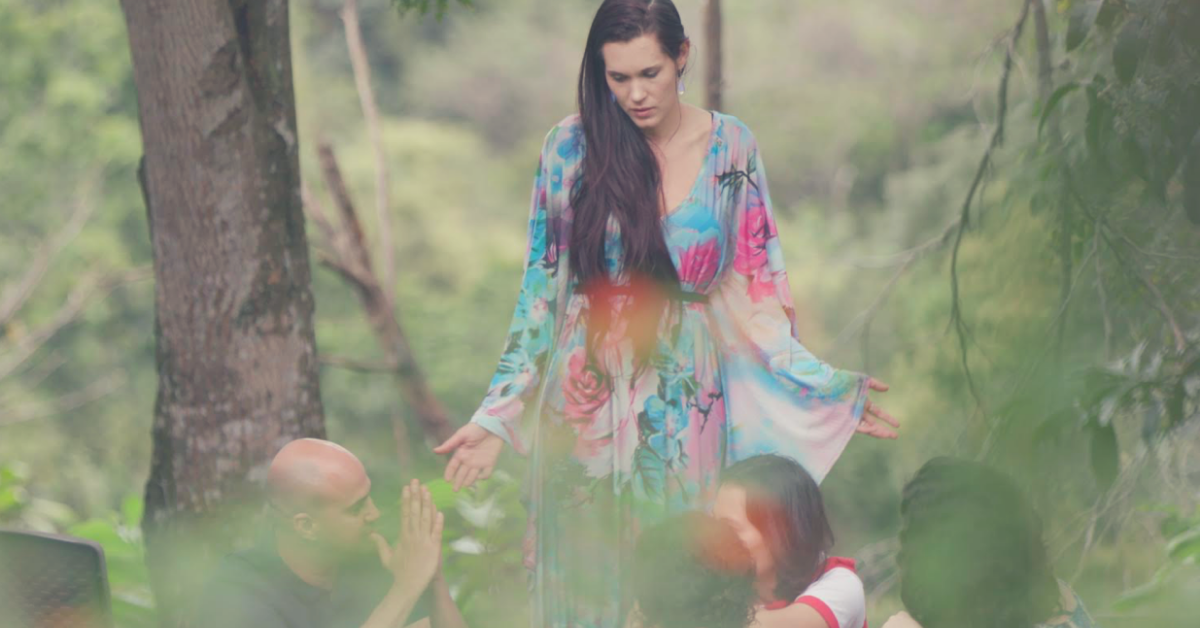 Teal Swan in forest with people - loneliness