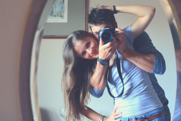 Relationships are mirrors, couple, camera