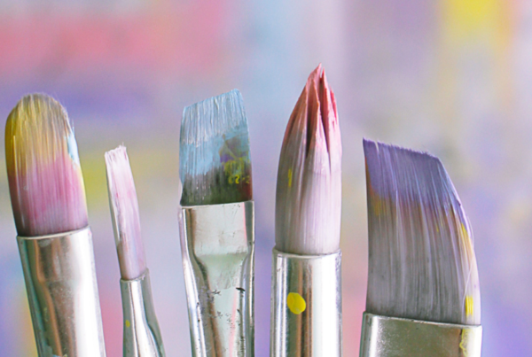 Painting, paint brushes and creativity