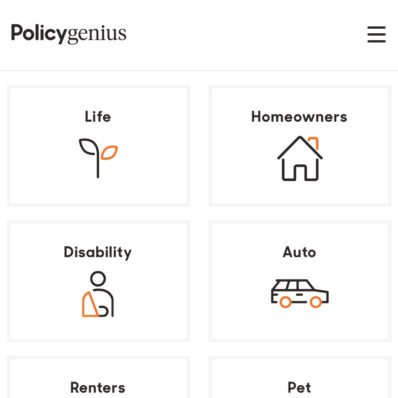 Policy Genius compare insurance quotes